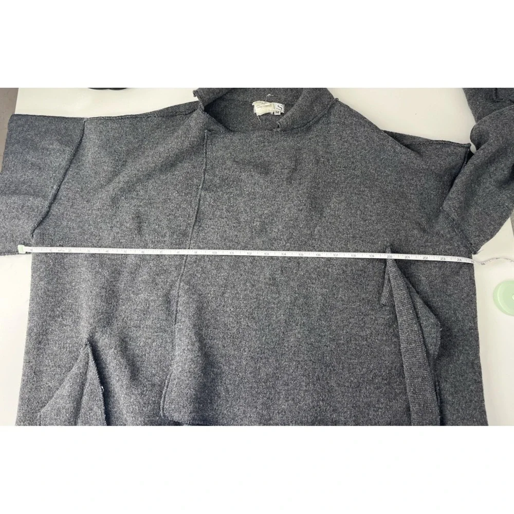 Ivan Grundahl Linea S Sweater Cardigan Medium Wool Tie Front Kimono Sleeve Boxy